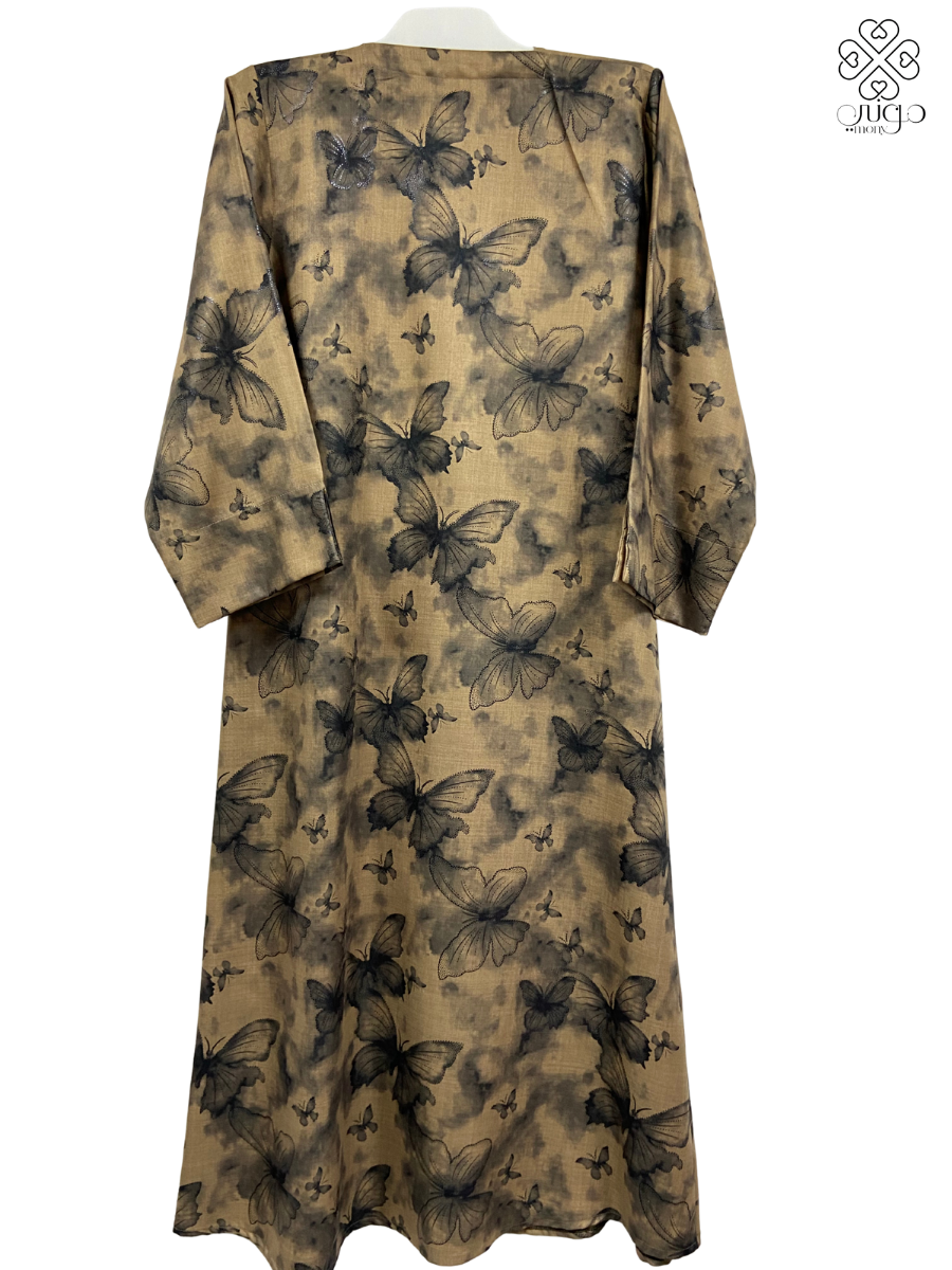 ✨ Saturn Fabric Printed Abaya