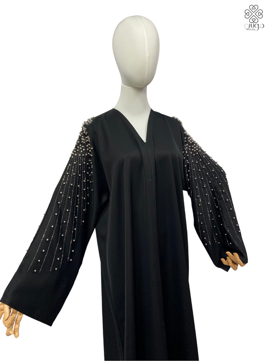 ✨ Premium Hand-Beaded Nada Abaya – Elegant Sleeve Design