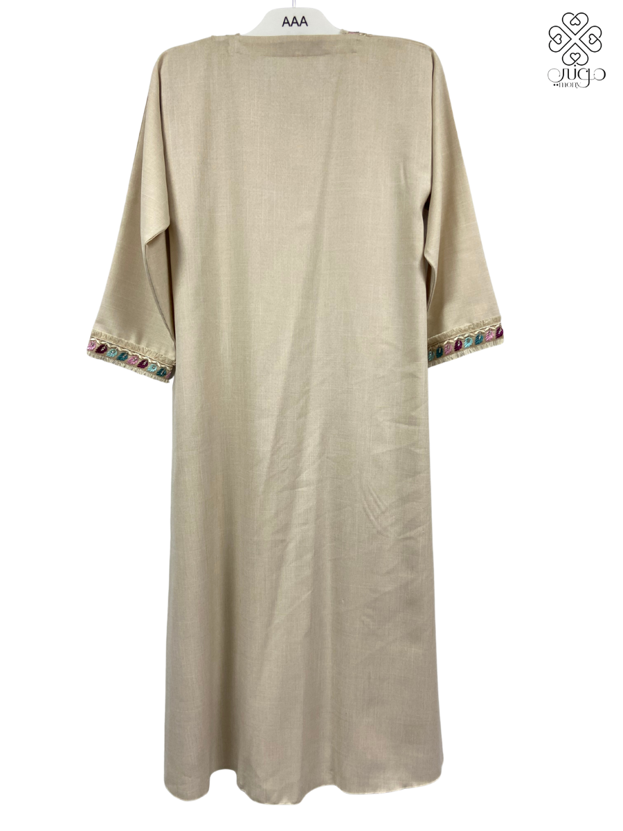 ✨ Beige Millions Fabric Abaya