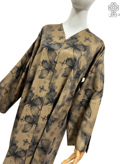 ✨ Saturn Fabric Printed Abaya