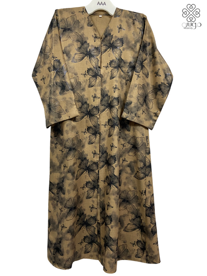 ✨ Saturn Fabric Printed Abaya