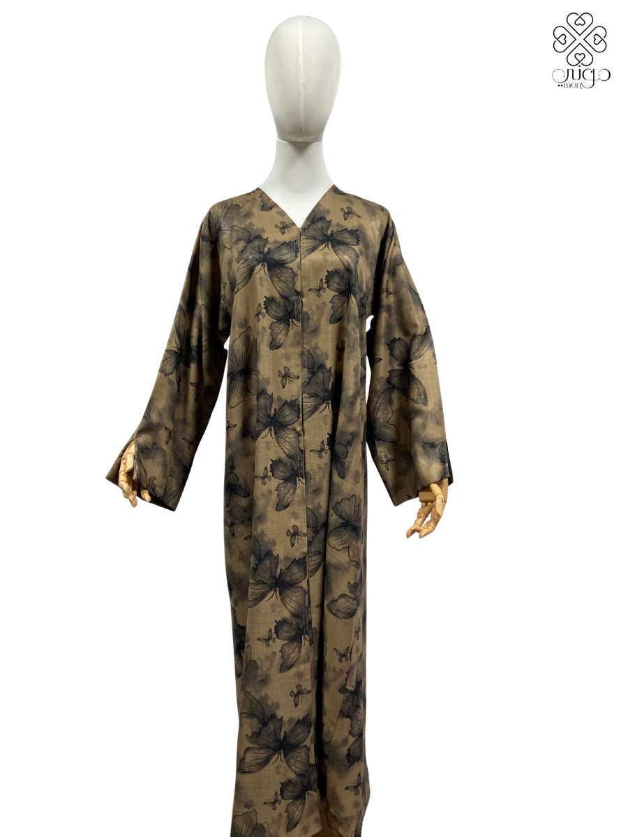 ✨ Saturn Fabric Printed Abaya