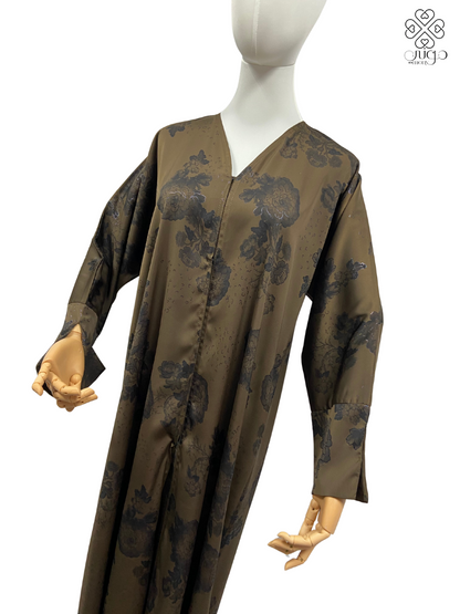 🌙 Elegant Floral Saturn Abaya
