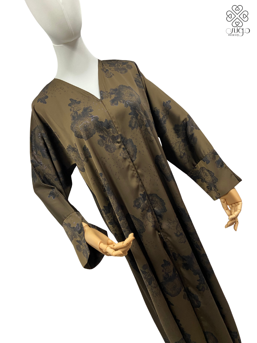 🌙 Elegant Floral Saturn Abaya