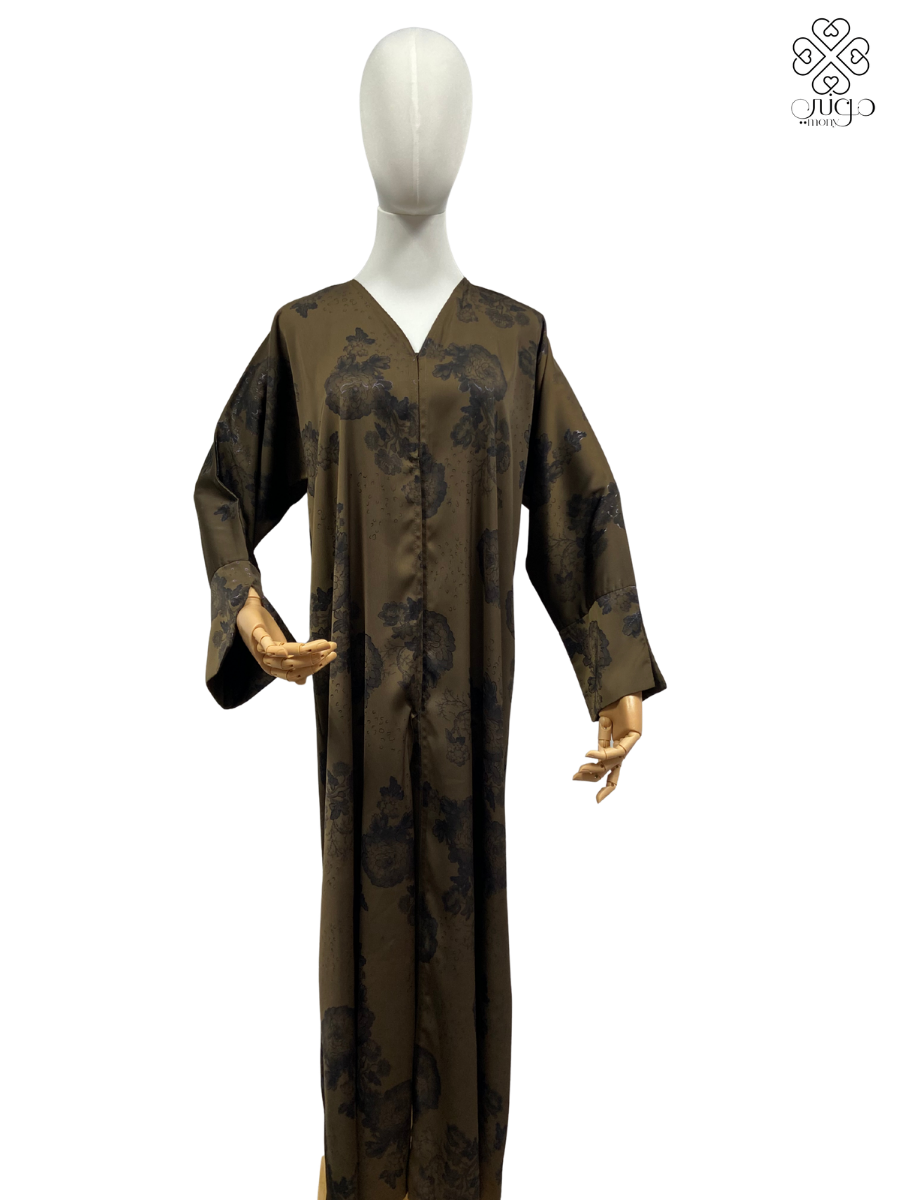 🌙 Elegant Floral Saturn Abaya