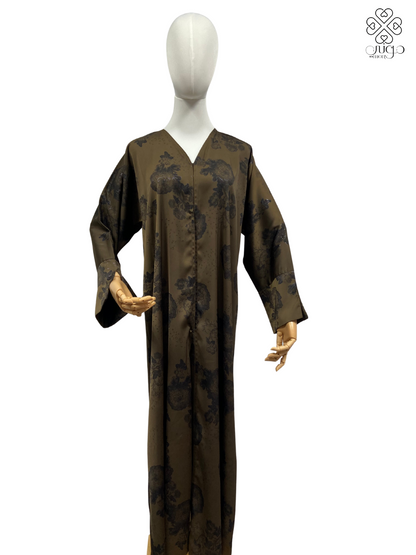 🌙 Elegant Floral Saturn Abaya