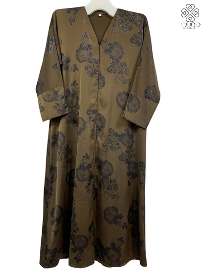 🌙 Elegant Floral Saturn Abaya