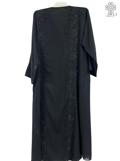 ✨ Elegant Black Chiffon Abaya