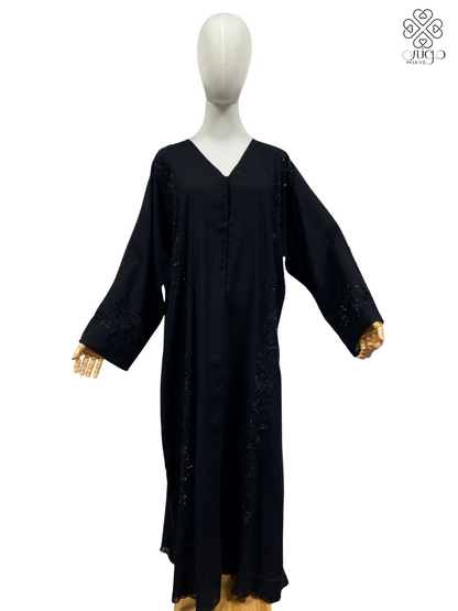 ✨ Elegant Black Chiffon Abaya