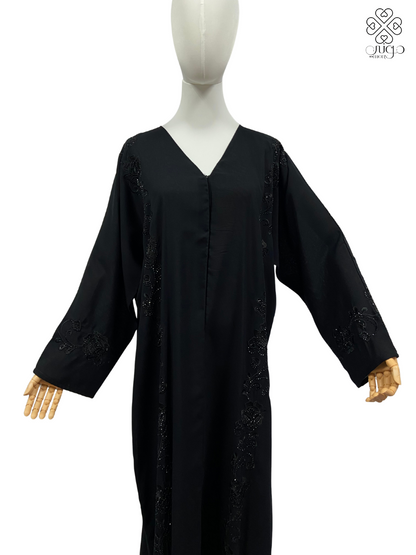 ✨ Elegant Black Chiffon Abaya
