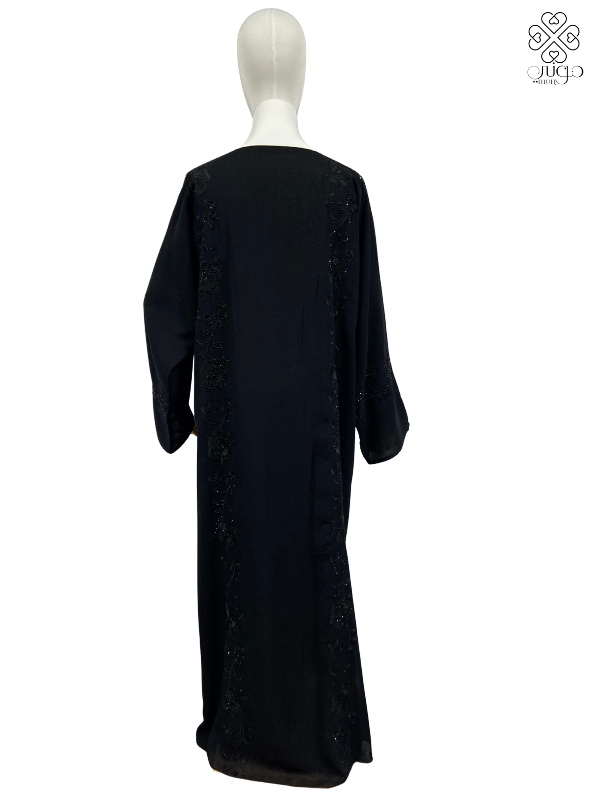 ✨ Elegant Black Chiffon Abaya