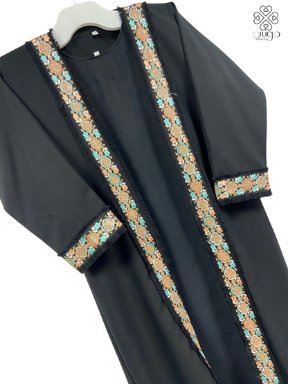 ✨ Elegant Black Millions Fabric Abaya