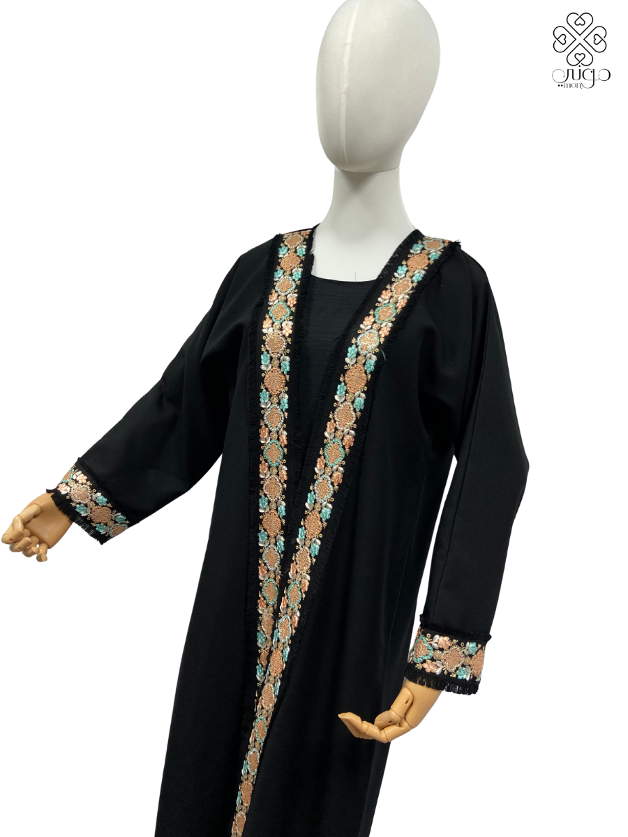 ✨ Elegant Black Millions Fabric Abaya