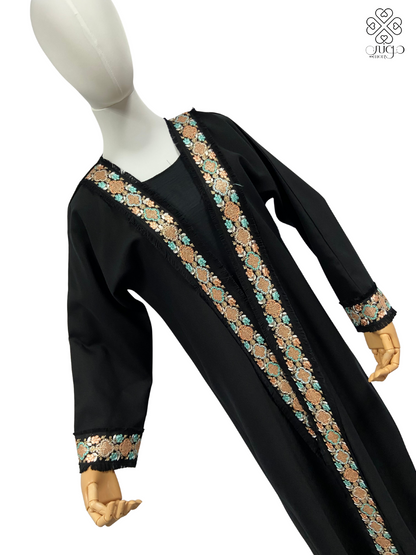 ✨ Elegant Black Millions Fabric Abaya