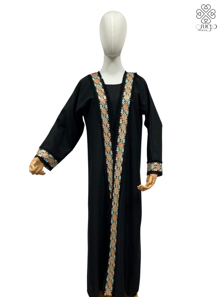 ✨ Elegant Black Millions Fabric Abaya