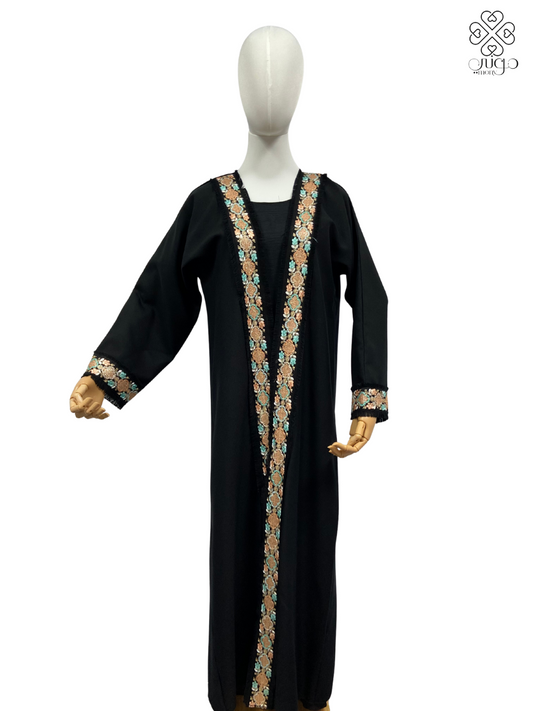 ✨ Elegant Black Millions Fabric Abaya