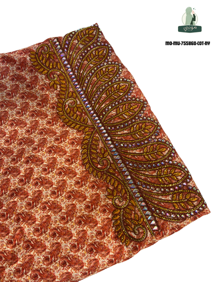 🌿 Amoudi 100% Cotton Luxury Mukhawar with Royal Embroidery