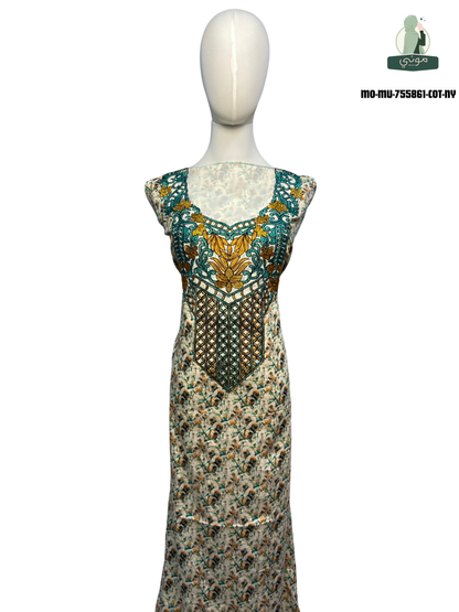 🌼 Amoudi 100% cotton Mukhawar with luxurious royal embroidery