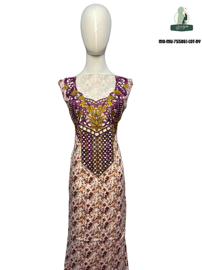 🌼 Amoudi 100% cotton Mukhawar with luxurious royal embroidery