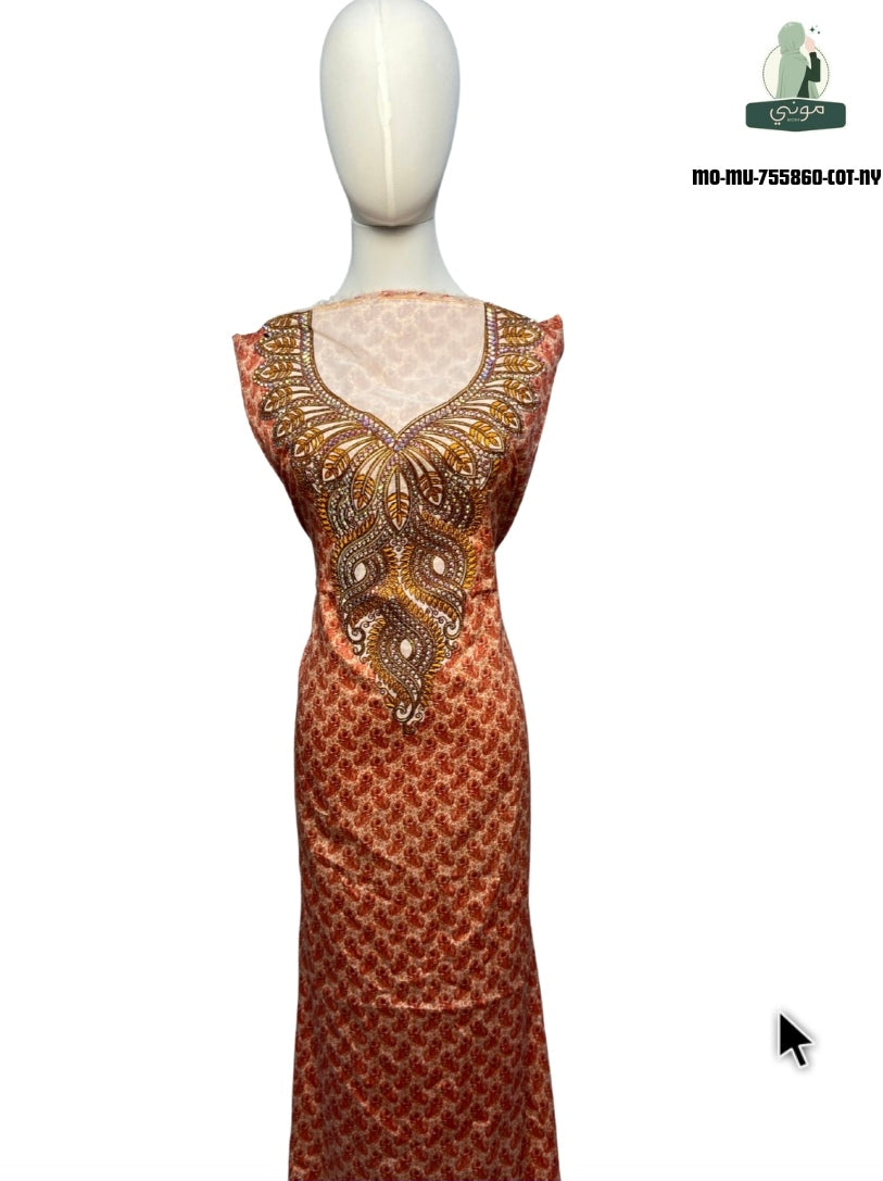 🌿 Amoudi 100% Cotton Luxury Mukhawar with Royal Embroidery