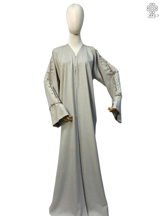 🌿 Elegant Beige Chetan Abaya
