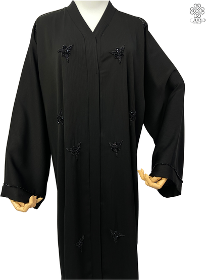 ✨ Elegant Hand-Embroidered Nada Abaya