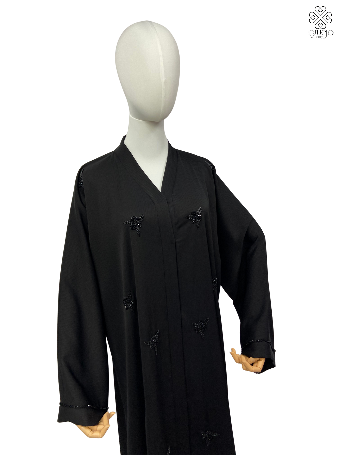 ✨ Elegant Hand-Embroidered Nada Abaya