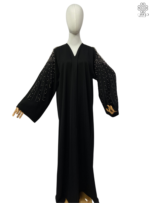 ✨ Premium Hand-Beaded Nada Abaya – Elegant Sleeve Design
