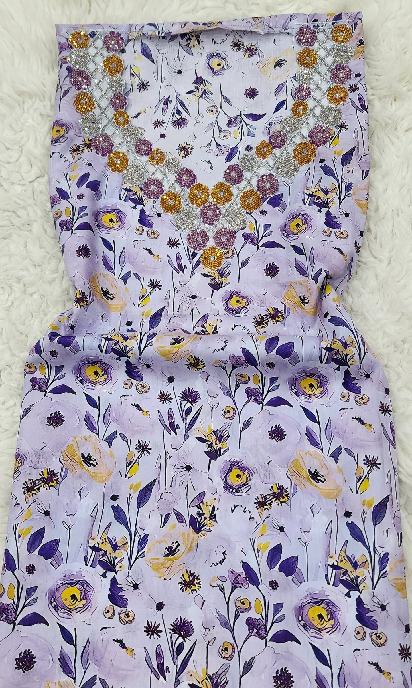 Enjoy the premium quality of Swiss digital cotton fabric specially designed for fine embroidery