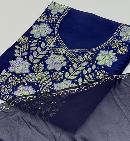 Shine with a luxurious Arabian look with this new diamond set Armani silk