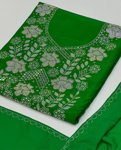 Shine with a luxurious Arabian look with this new diamond set Armani silk