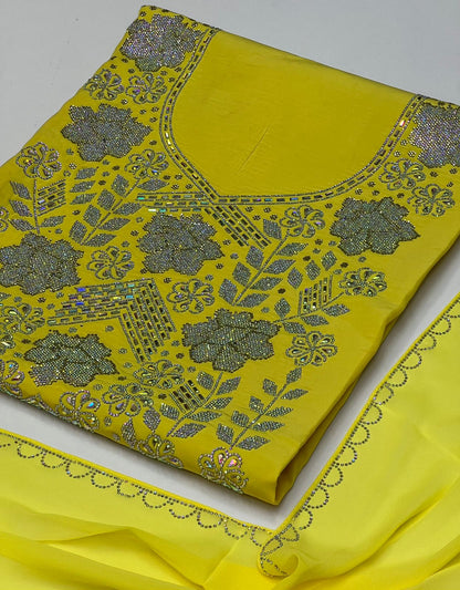 Shine with a luxurious Arabian look with this new diamond set Armani silk