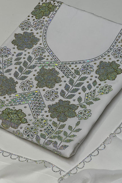 Shine with a luxurious Arabian look with this new diamond set Armani silk