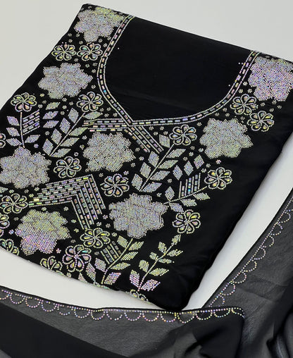 Shine with a luxurious Arabian look with this new diamond set Armani silk