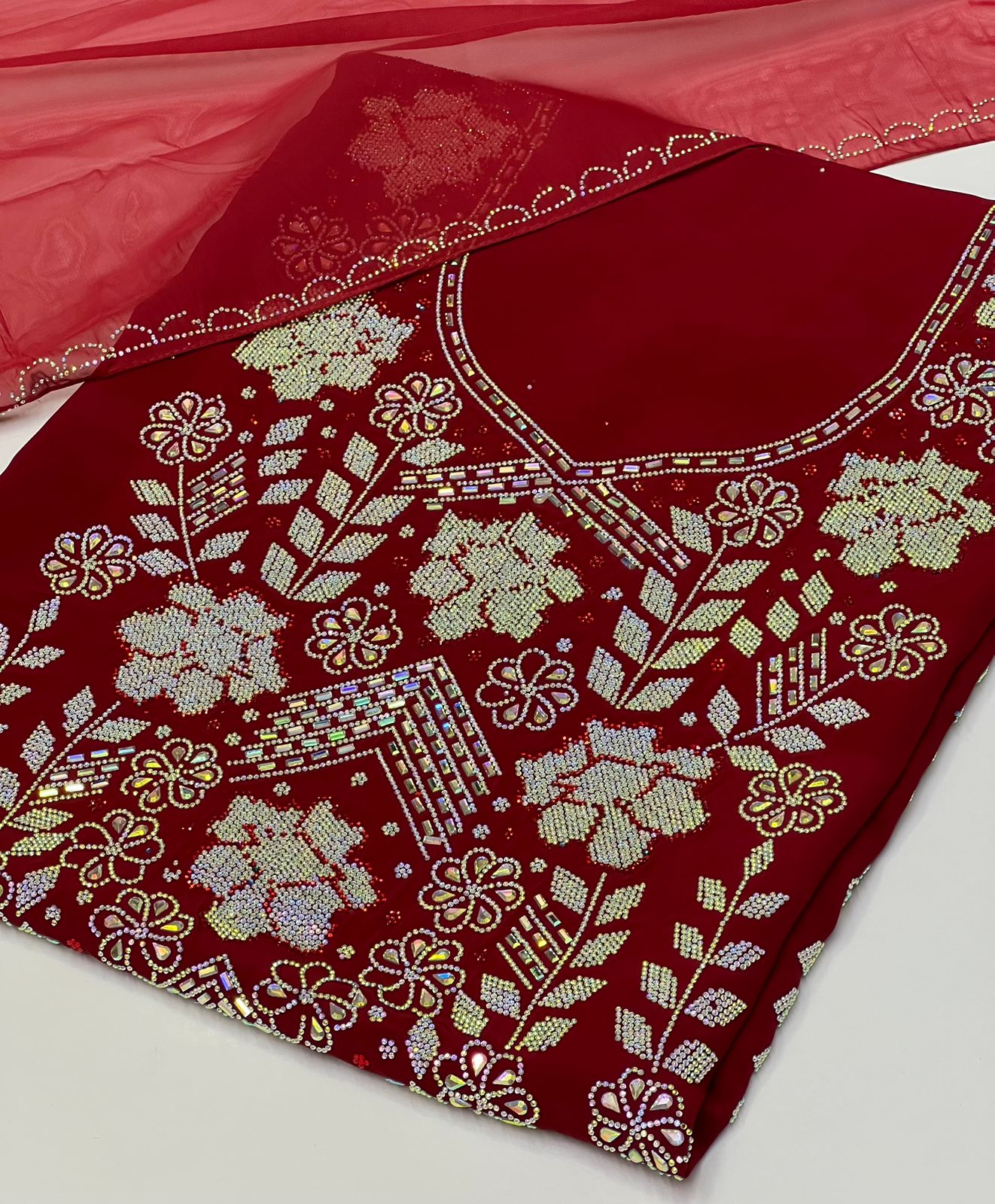 Shine with a luxurious Arabian look with this new diamond set Armani silk