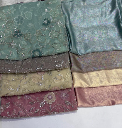 A traditional Gulf-style Khama Tur dress with a mazrai silk lining combines elegance and comfort. Suitable for formal and special occasions,