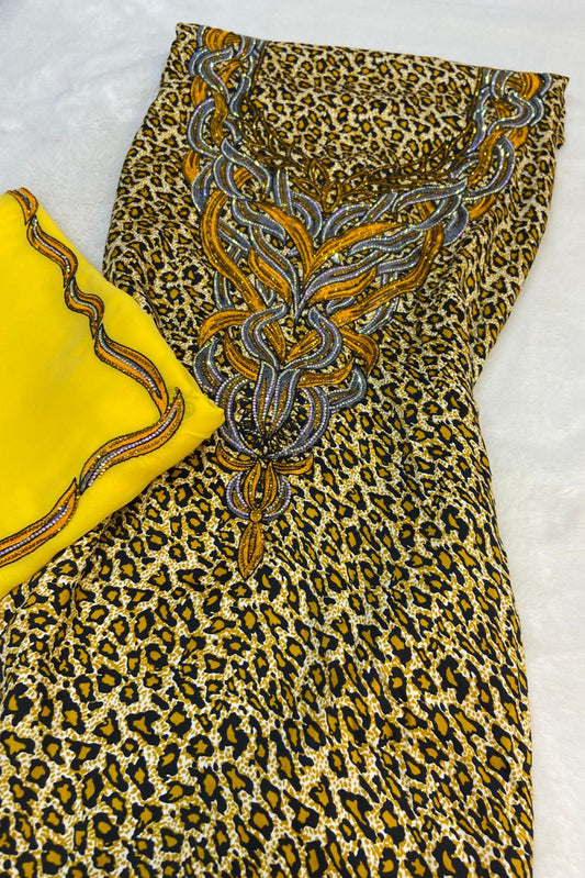 Luxurious Indonesian silk with a newly designed shawl that adds an elegant touch thanks to its distinctive beading. Style No. 6 is now available