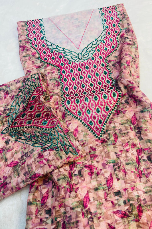 New digital cotton with a modern and elegant design, featuring six-pointed sequins that add a unique touch to the