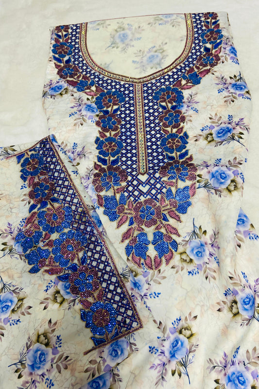 Luxurious Armani silk in a new design, embellished with six original medium-sized rhinestones