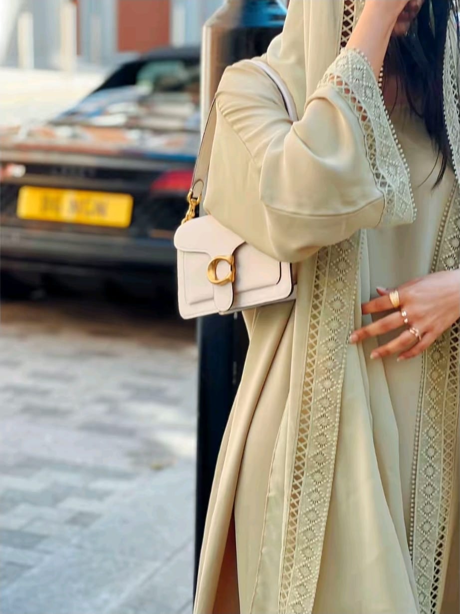 "Refined Simplicity – Classic Black, Abaya with Luxurious Embroidery"
