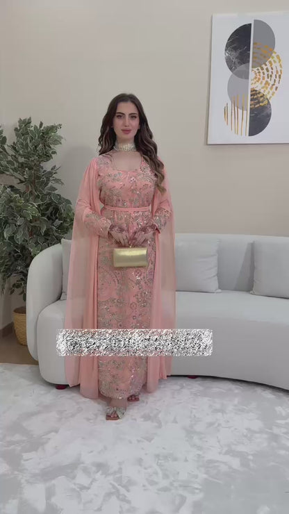 This luxurious dress is crafted from soft chiffon with an Armani silk