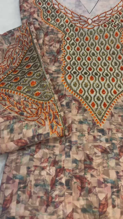 New digital cotton with a modern and elegant design, featuring six-pointed sequins that add a unique touch to the