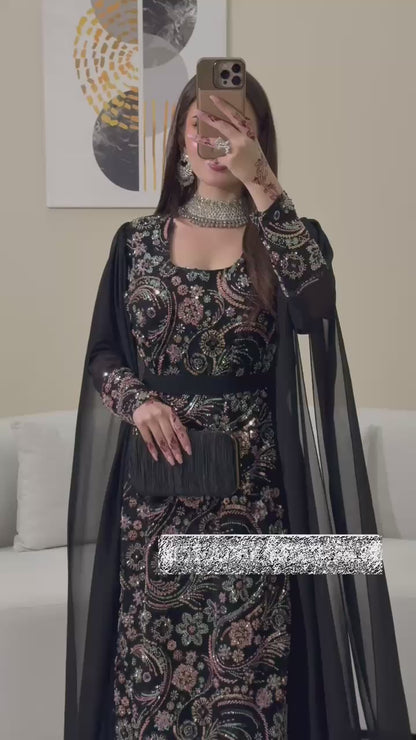This luxurious dress is crafted from soft chiffon with an Armani silk